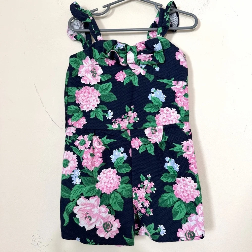 Janie and Jack Merchant Marine Floral Pique Romper SIZE 4